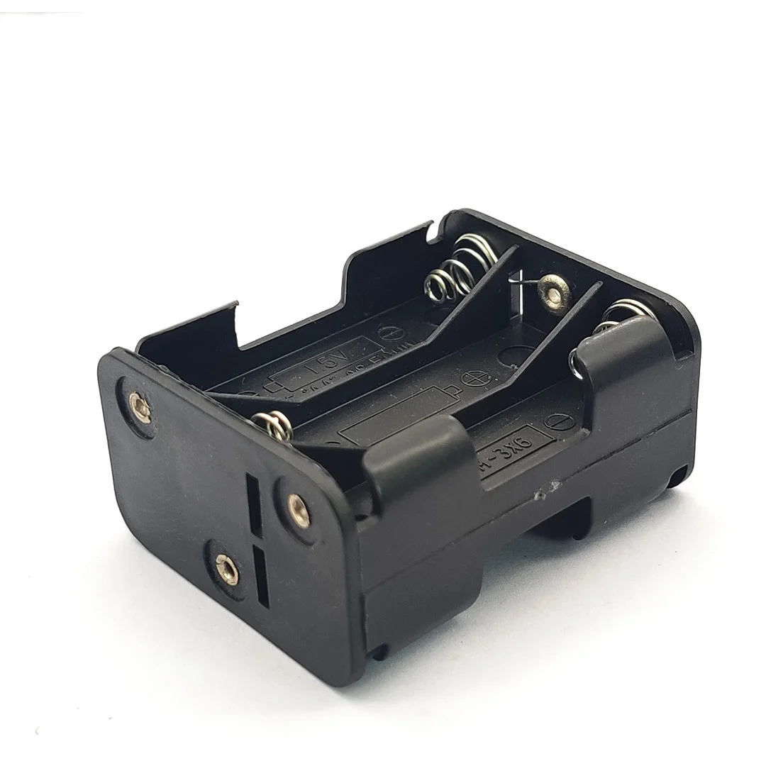 5Pcs 6AA 9V Plastic Battery Double Side Spring AA Box Back-To-Back with 9V Buckle AA Battery Case AA Battery Holder