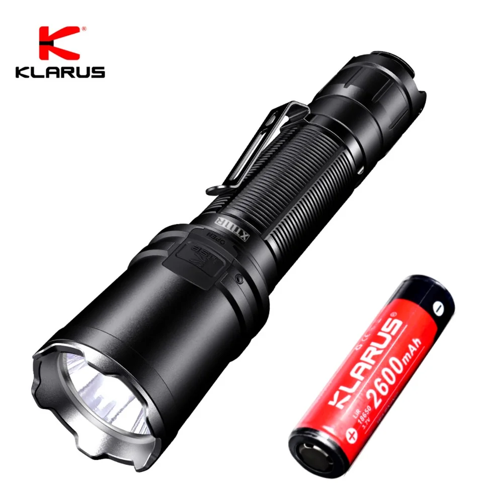 KLARUS  XT11R Tactical Flashlight LUMINUS SST 40 1300LM Rechargeable Torch Lighter with 18650 Battery for Camping Hiking