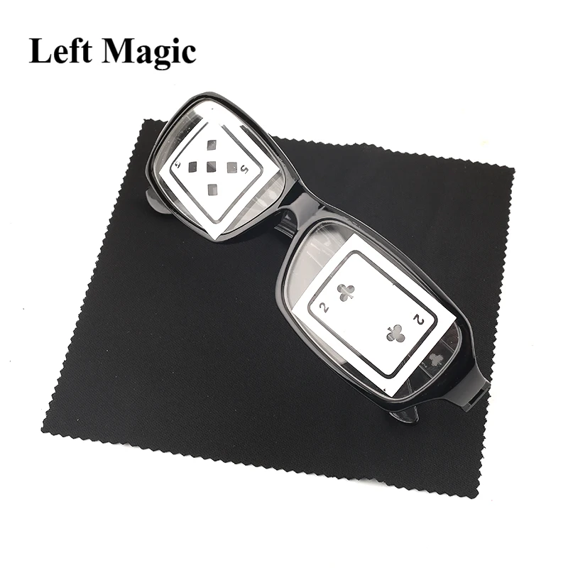 Magic Ghost Glasses 2.0 version Magic Tricks Selected Card Appears On Glass Magia Close Up Illusions Prop Accessories Mentalism