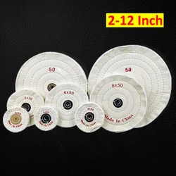 2-7 inch Cotton Lint Cloth Buffing Wheel Grinder For Gold Silver Jewelry Mirror Polishing Wheel Flannelette Tools