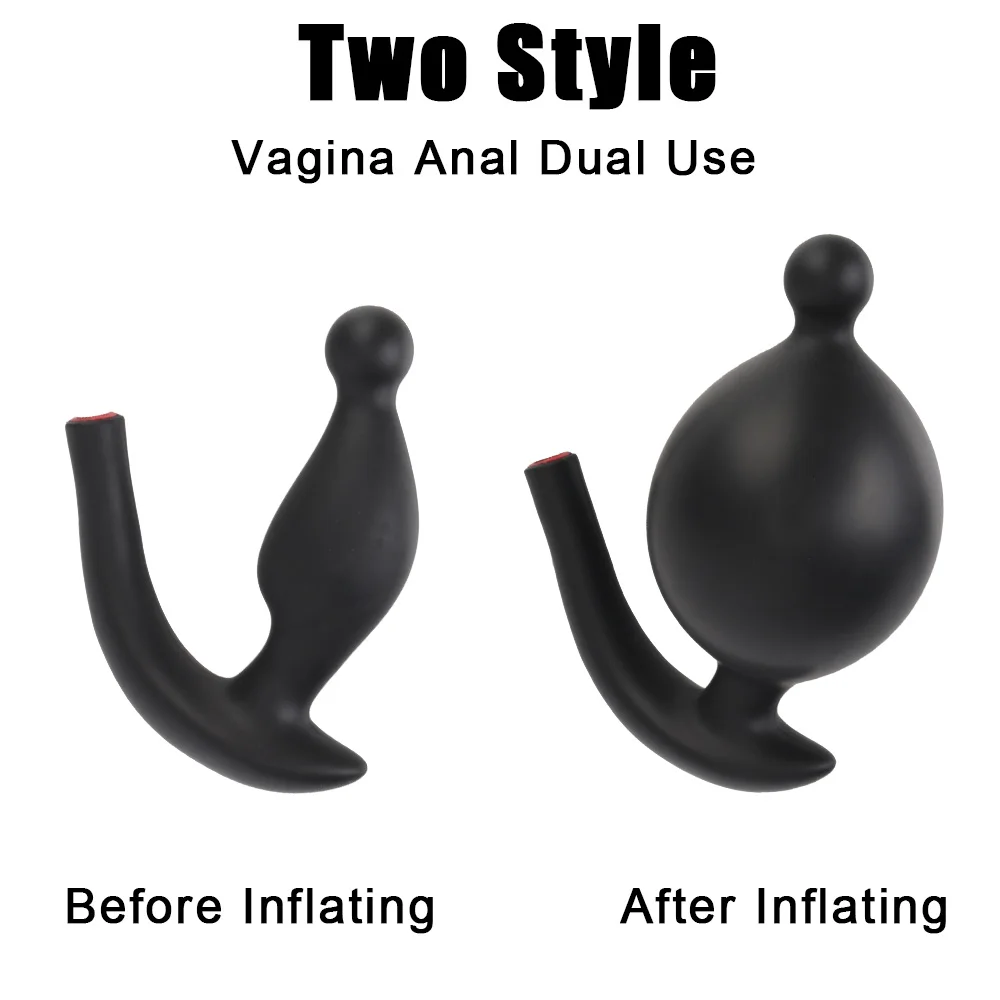 IKOKY Anal Plug Expandable G-spot Prostate Massager Adult Dildo Pump Inflatable Butt Dilator Butt Plug Sex Toys for Man Women