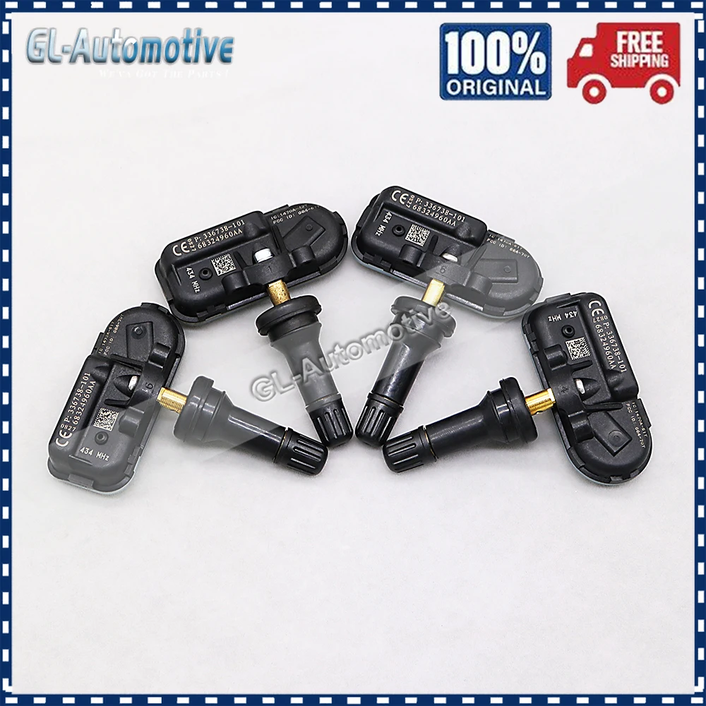 

Комплект (4) TPMS 68239720AA датчик давления в шинах для JEEP CHEROKEE Dodge Ram 68249197AA 433 МГц