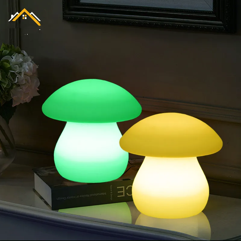 

New LED mushroom table lamp Rechargeable LED Luminous floor lamp IP65 waterproof bar counter desk lamp Bar kTV disco supplies