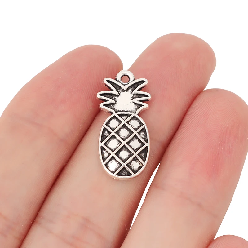 20 x Tibetan Silver Fruit Pineapple Charms Pendants Beads for DIY Necklace Bracelet Jewelry Making Findings Accessories 24x12mm