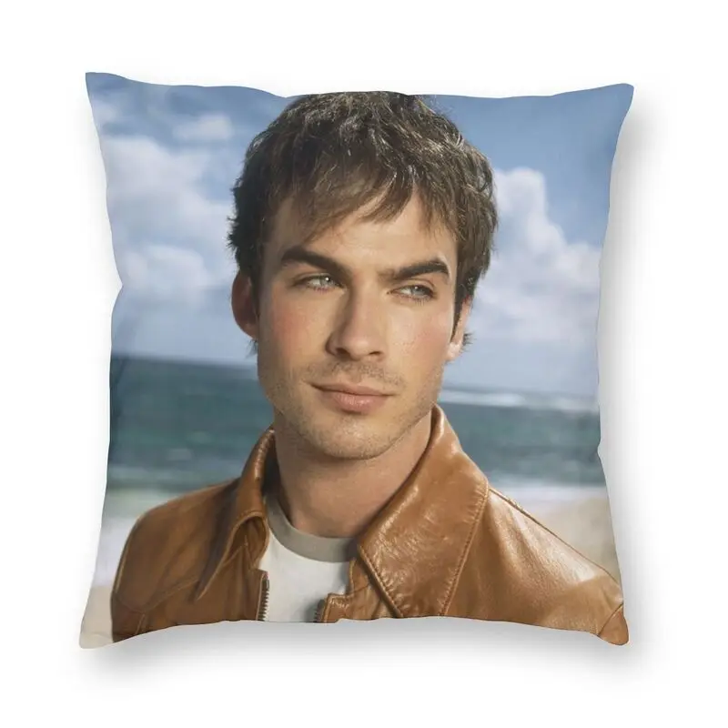 

Famous Actor Ian Somerhalder Cushion Cover Double Side 3D Print Floor Pillow Case for Car Cool Pillowcase Home Decorative