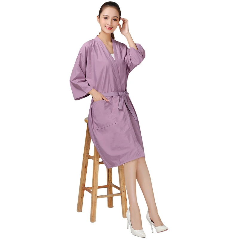 Salon Upscale Client Gown Robe Hairdresser Professional Smock for Kimono Style Hairdressing Cape Beauty SPA Hotel Guest Clothes