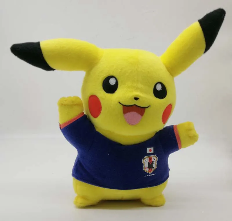 

NEW Tomy Japan Pokemon Pikachu national football team PLUSH TOY