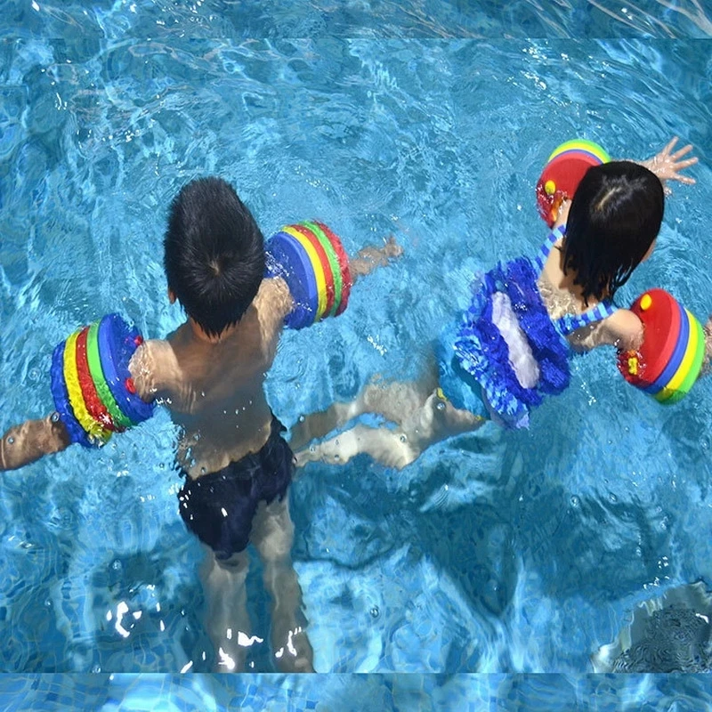 Summer Swimming Child Armbands EVA Foam Swim Discs Arm Bands Floating Children's Swimming Float Sleeve Circles Swimming Rings