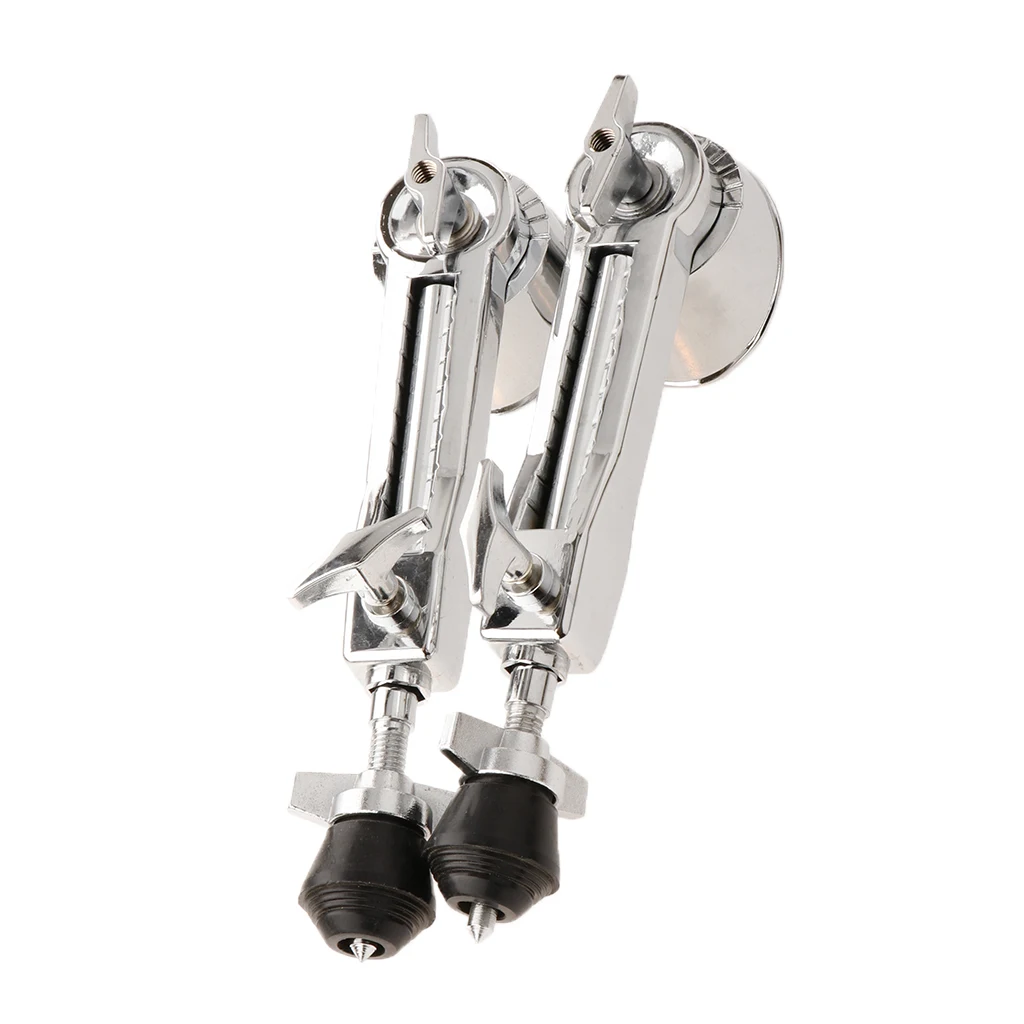 Bass Drum Legs, Bass Drum Spurs 1 Pair Iron Plating Metal Anti-Rust Stable Bass Drum Leg Drum Stands for Precussion Instrument