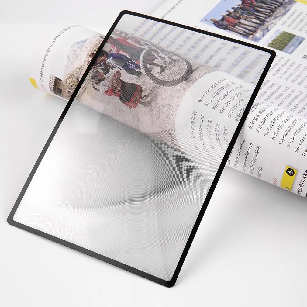 3X Book Reading magnifier 30x19.5cm Page Magnification Convinient A4 Flat PVC Magnifier Sheet Magnifying Reading Glass Lens