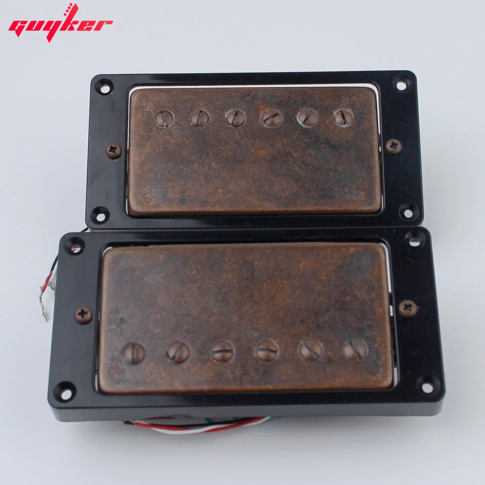 A set GUYKER Bronze LP Guitar Pickups With Black frame