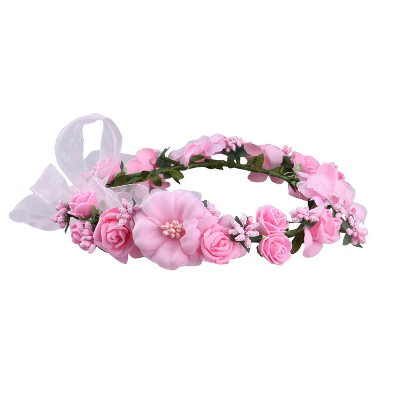 Sweet Ladies Headwear Women Floral Flowers Wedding Hair Accessories Hair Bands Lady Girls Headbands Bridal Headdress