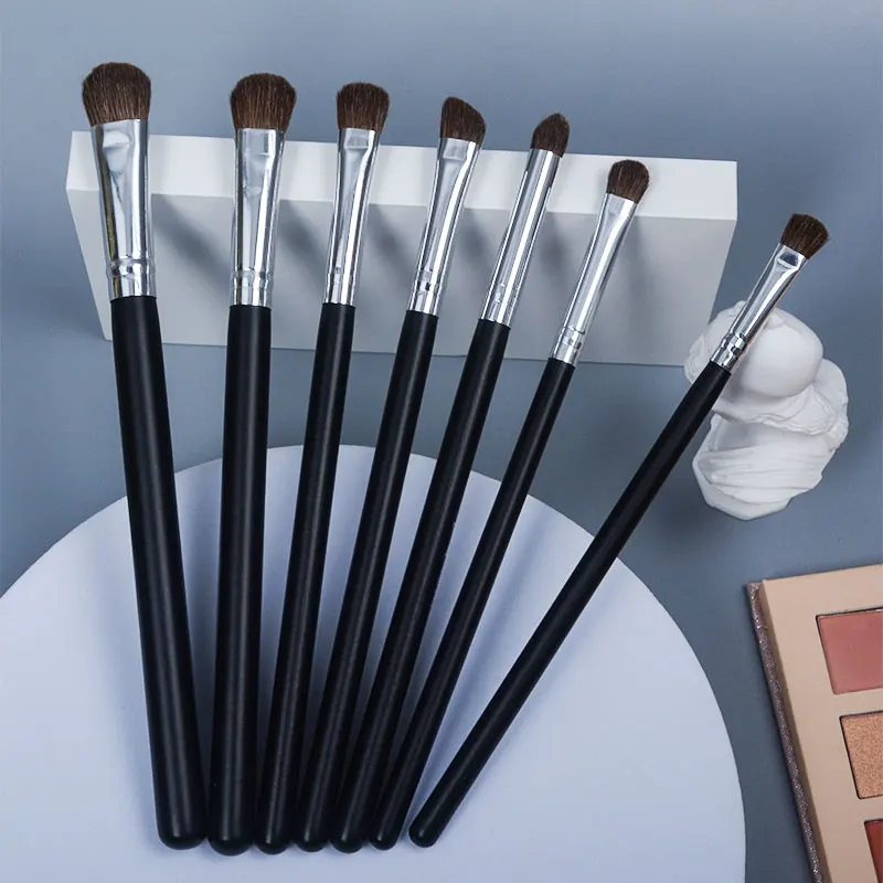 Professional Makeup brush 7pcs high quality pony hair brushes set-eyeshadow&beauty With PVC Bag