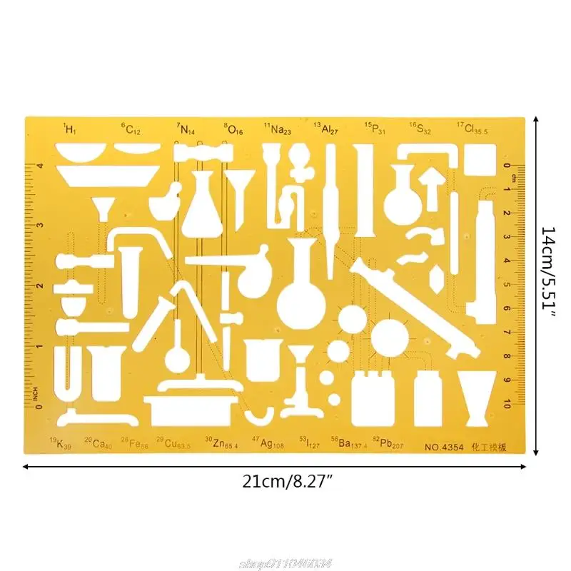 K Nhựa Bản Vẽ Bản Mẫu Người Cai Trị Cho Vật Lý Hóa Học Nhạc Cụ Đo Công Cụ Jy23 21 Trang Sức Giọt