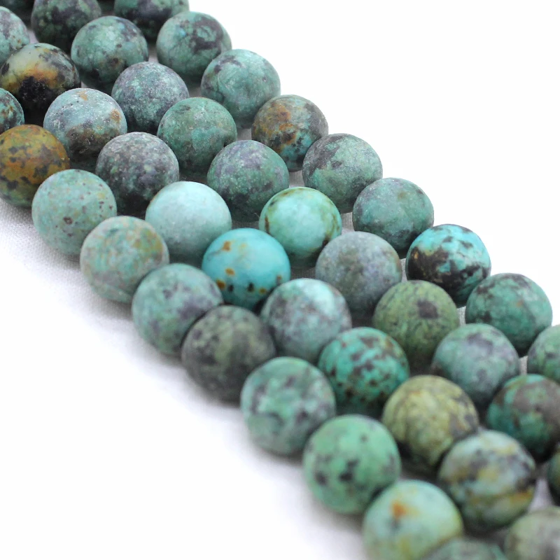 Bracelet beads Dull Polish Matte African Turquoises Howlite Stone Beads for Jewelry Making 4-10mm Natural Stone Round Beads