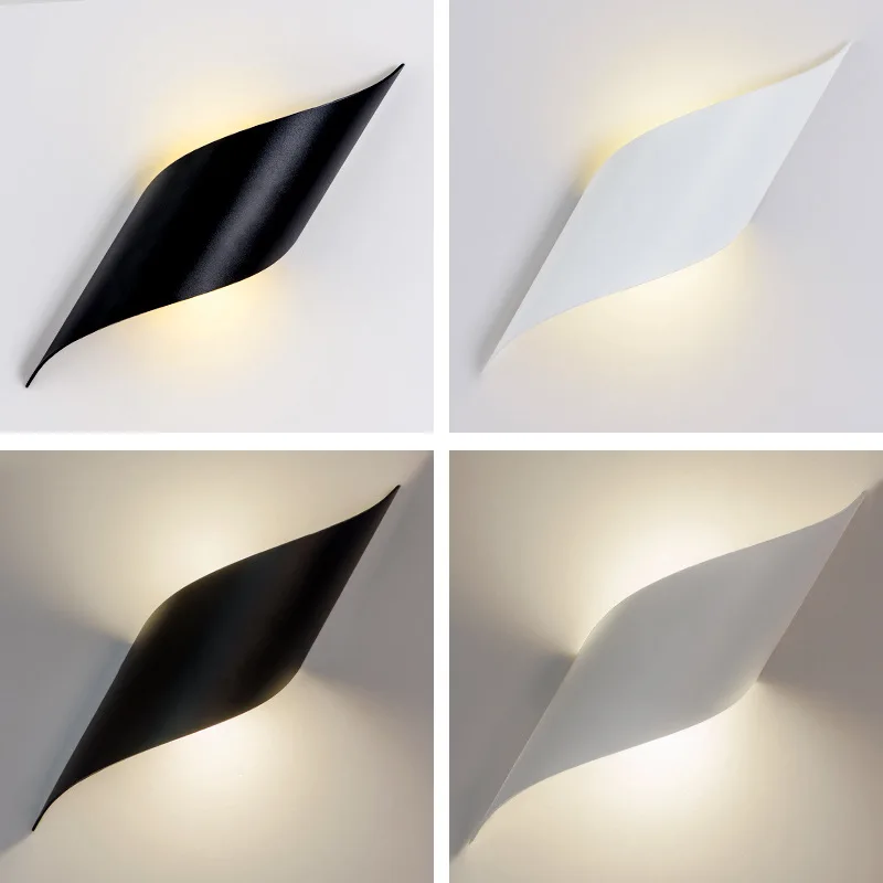 LED wall light Nordic can be freely combined wall decoration black and white modern wall light