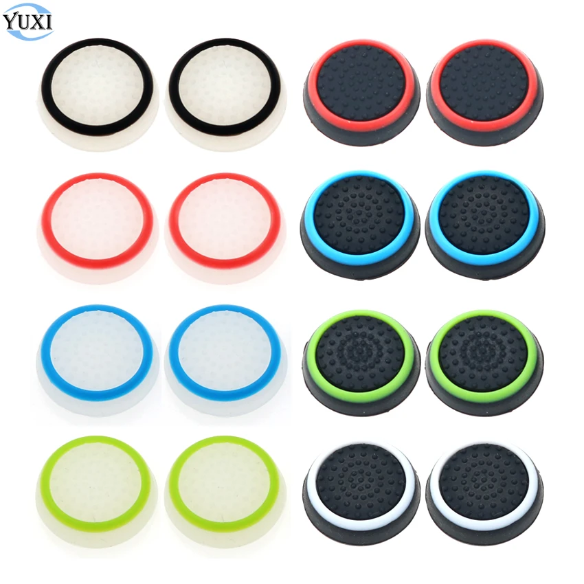 

YuXi 2pcs Non-slip Silicone Analog Joystick Cover Thumb Stick Grip Caps for PS3 PS4 Pro Slim PS5 Controller for Xbox One/360