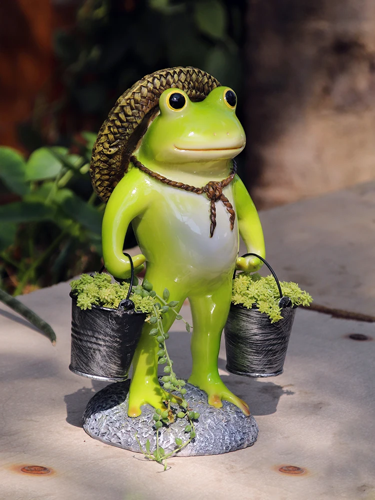 

Resin Simulation Animal Miniature Figurines, Big Frog, Flower Pot, Fairy Garden, Kawaii, Creative, Personality, Home Decoration