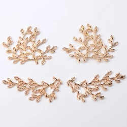 2pcs Leaf Charms Pendant Branch Wedding Hair Jewelry Accessories Bracelet Necklace Metal Charm Jewelry Making DIY Findings