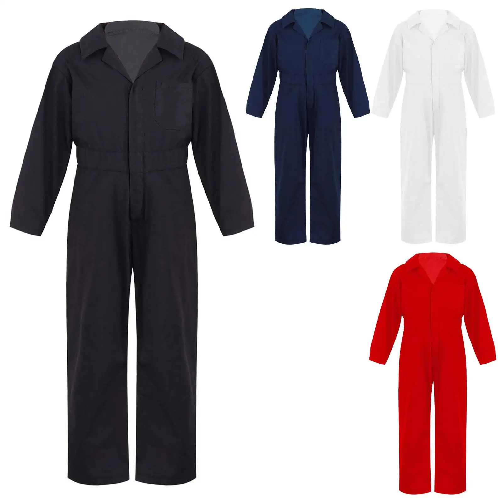 Kinderen Jongens Monteur Kostuum Lange Mouw Coverall Cosplay Vlucht Pak Jumpsuit Halloween Carnaval Feest Verjaardag Jurk Up