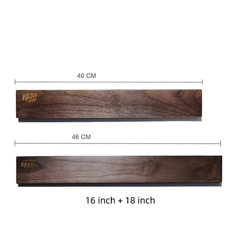 Neues Design Finding leistungs starke Magnet messer Streifen hand gefertigte Akazien holz Messer halter Wand halterung Block 3 stücke 12 '16' 18 Zoll Rack