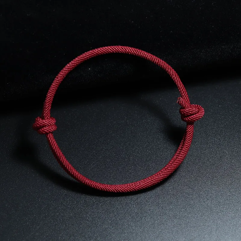 Minimalist Lucky Rope Bracelet Red Handmade Adjustable Braclet For Hombre Femme Best Friend Braslet Cool Biker Jewelry Pulseira