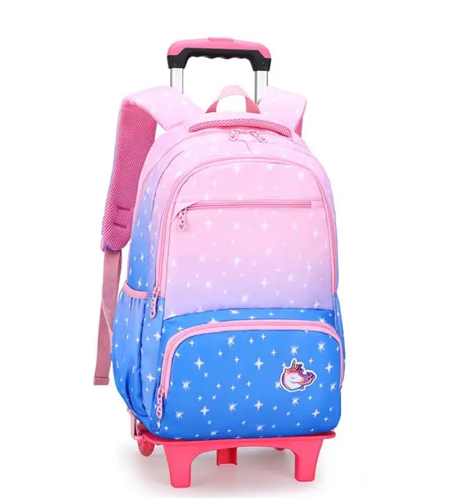 Mochila escolar con ruedas para niñas y niños, morral con ruedas