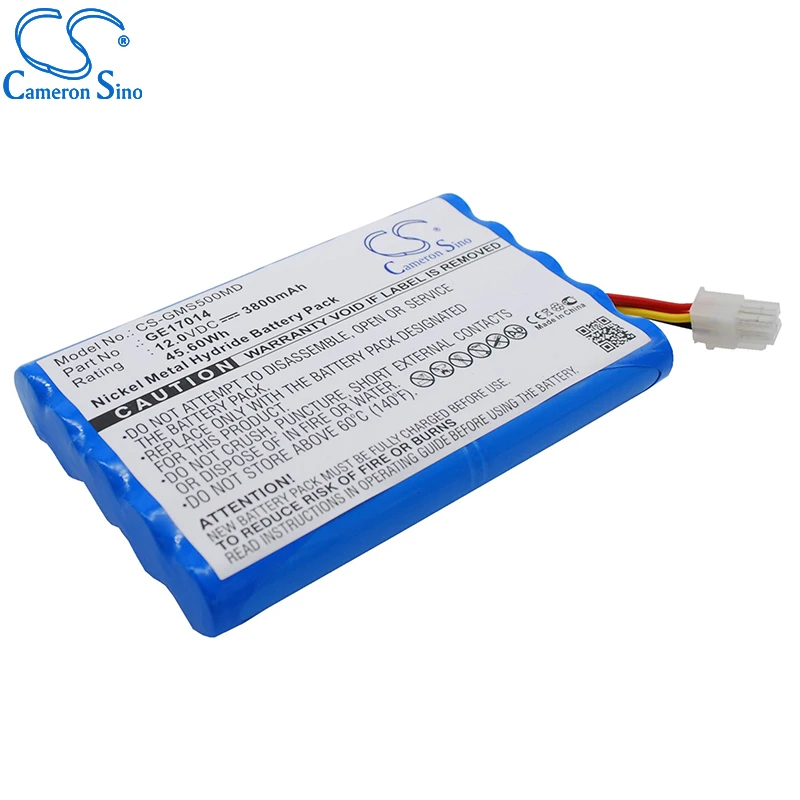 Camera onsino bateria para ge datex-ohmeda s5cam, serve para ge 10hr4/3au 17014 amed2002 bateria de substituição médica 3800mah/45,60wh azul