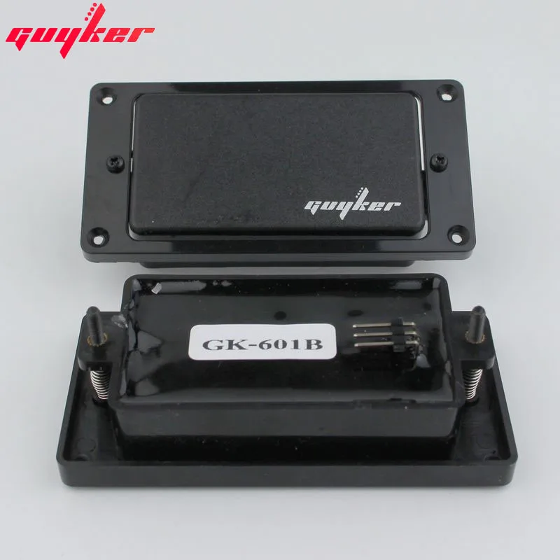 GUYKER Closed Black Guitar Pickup Humbucker Active Pickup Set(Equipped with Potentiometer and American Output Guitar Jack)