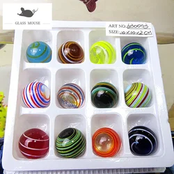 16mm Handmade Glass Marbles Balls Charms Pinball Machine Home Decor for Fish Tank Vase Aquarium Toys for Kids Children 12PCS