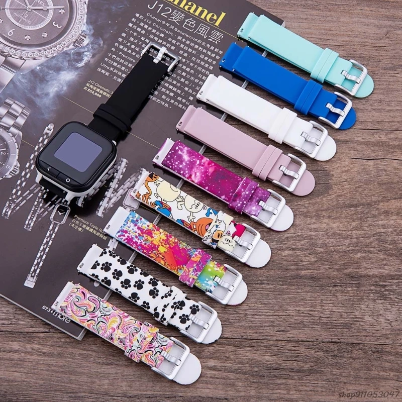 Universal 20mm For Child Kid Watches Silicone Wristband Adjustable Pin Buckle Replacement Watch Bracelet Strap D24 20 Dropship