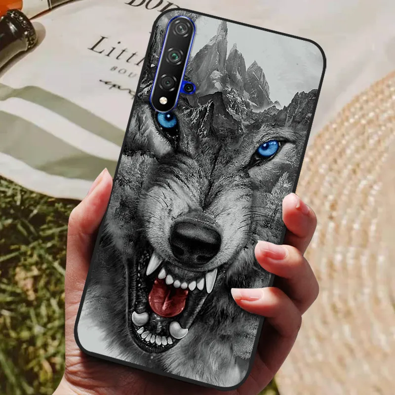 For Huawei Nova 5T Case Wolf Cartoon Silicon Soft TPU Back Cover For Huawei Nova 5T Phone Cases Nova5T YAL-L21 Fundas Coque