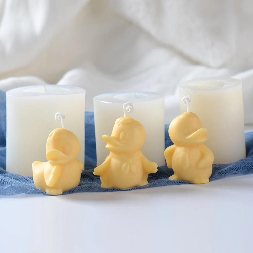 3D Cute Duck Silicone Mold Animal Candle Baby Soap Mold Aromatherapy Candle Mould DIY Crafts Decor Making Tool