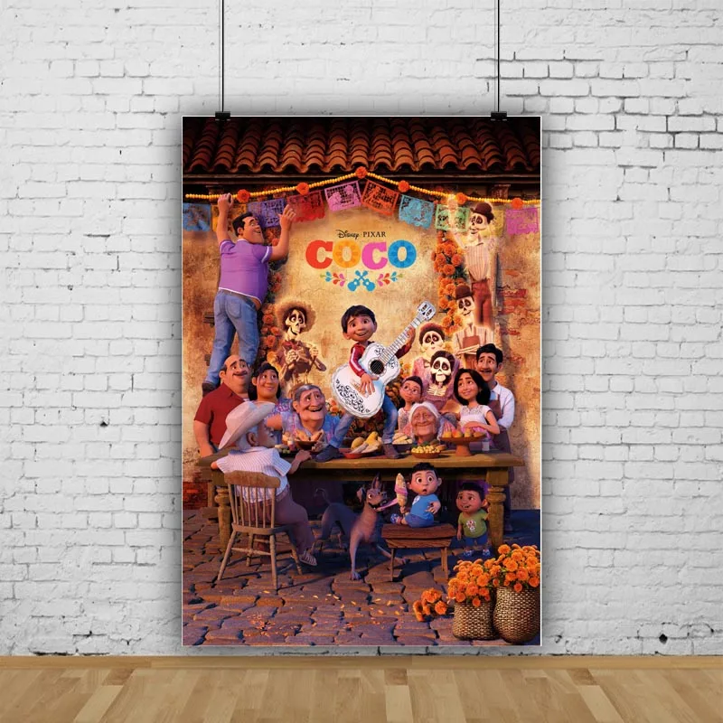 كوكو التصوير خلفية العيد يوم الميت حفلة عيد ميلاد سعيد صور خلفية أكشاك استوديو الدعائم الديكور راية