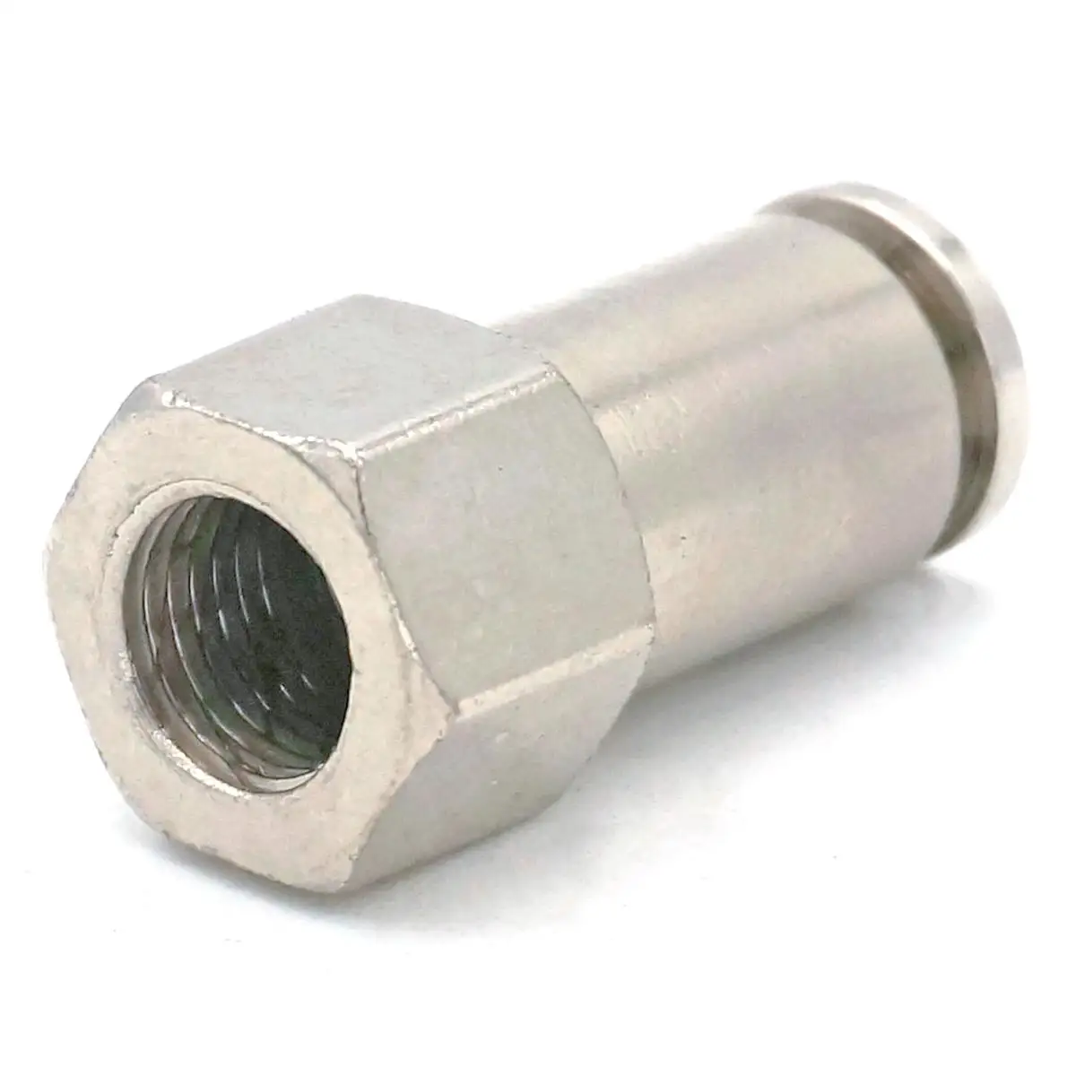 

1/8" BSP Female to Fit Tube O/D 6mm Pneumatic Nickel Brass Push In Connector Union Quick Release Air Fitting Plumbing