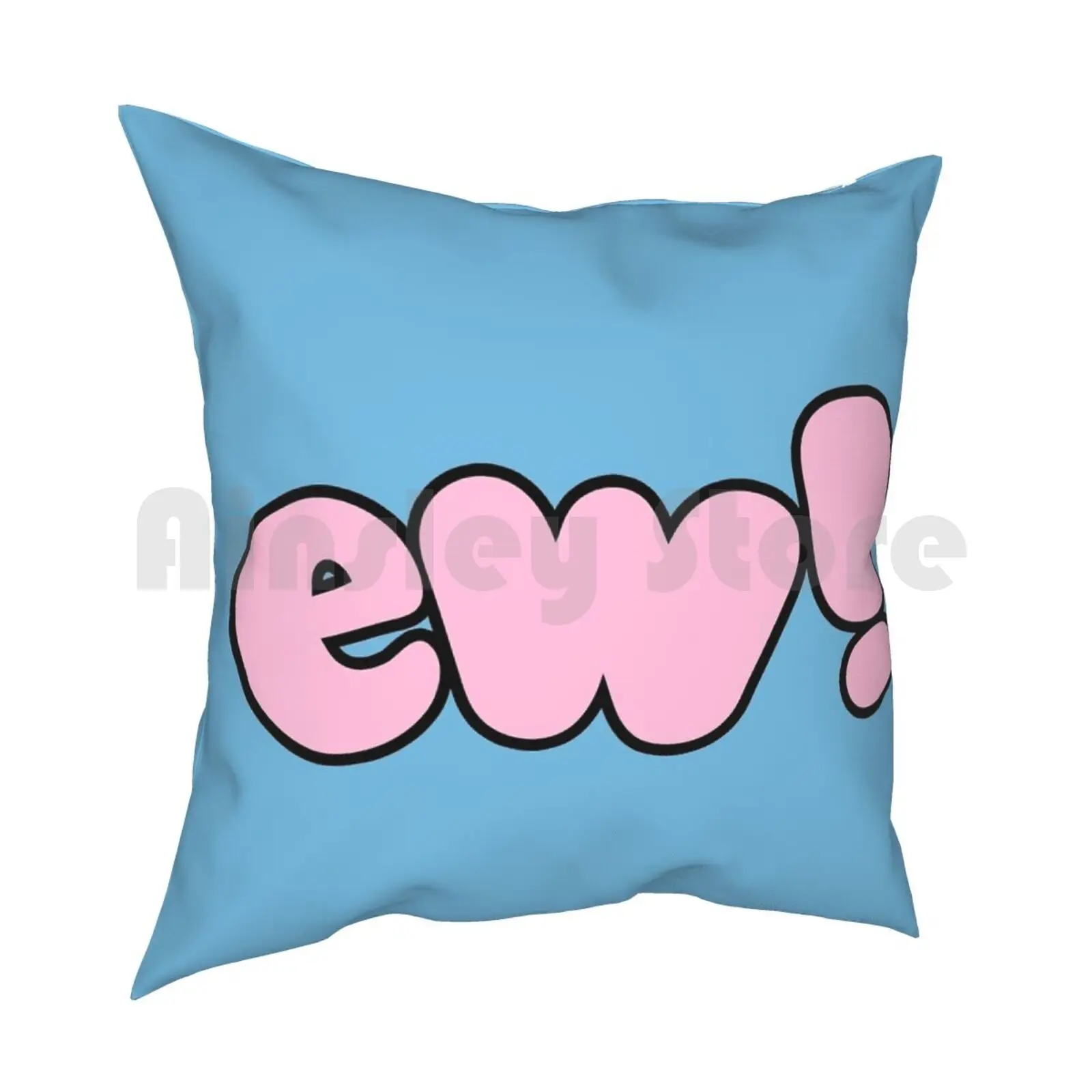 Jimmy Fallon Ew! Pillow Case Printed Home Soft Throw Pillow Ew Jimmy Fallon Sara Sarah Funny Cute Pink Blue Eww Tonight