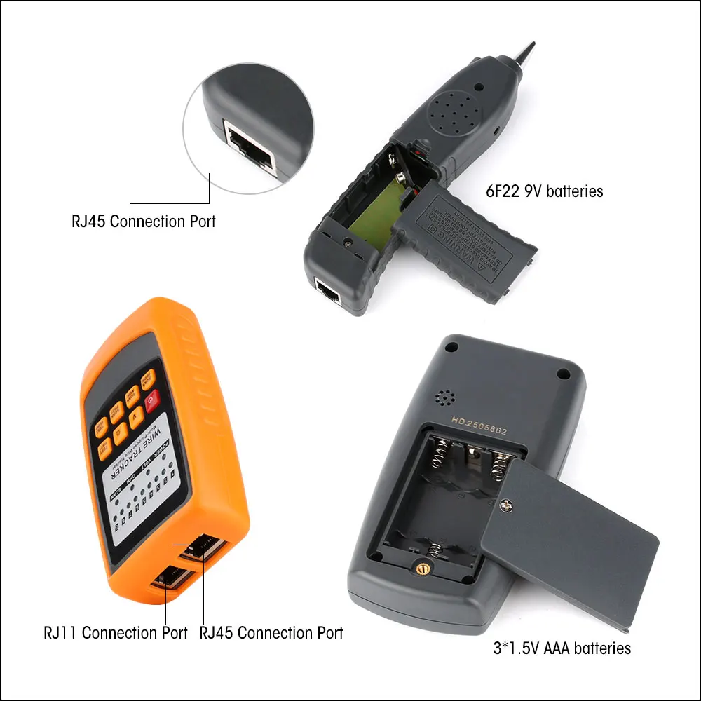 RZ Wire Tracker Network Cable Tester Power Cable Detector Line Finder Telephone Wire Tracker Tracer Diagnose Tone Tools