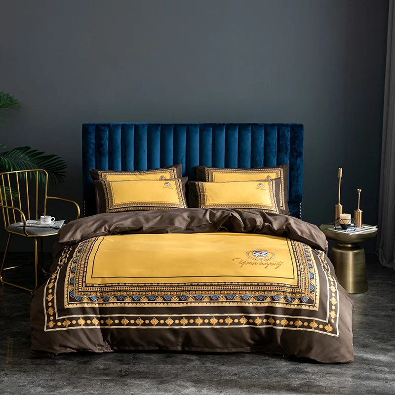 

100% Xinjiang Cotton HD printed Branch printed Premium cotton Silky Soft Duvet Cover Family size Queen Size Bedding Set