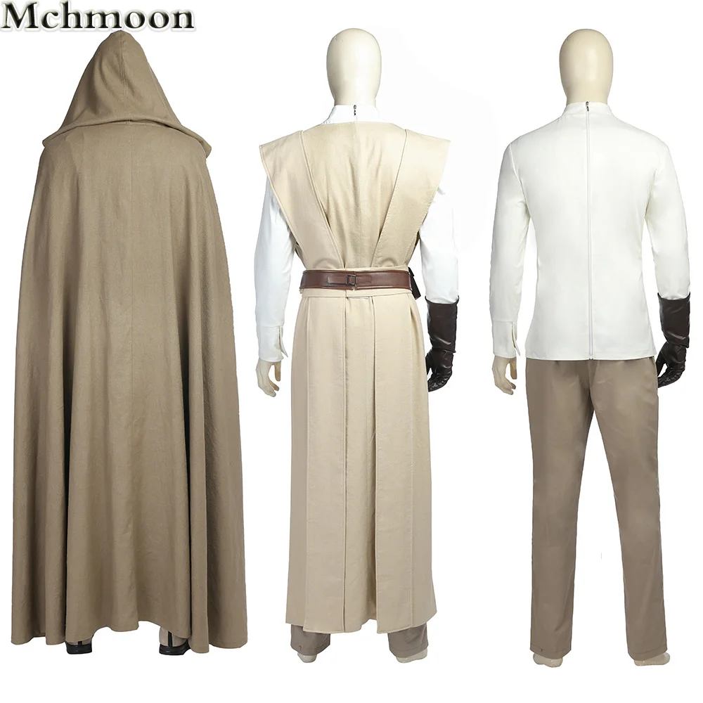 Superhero Old Luke Skywalker Cosplay Costume Men Outfit for Haloween Party Custom Made