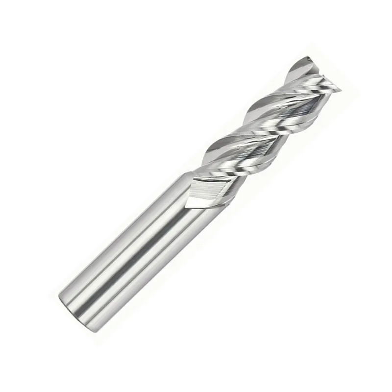 5 pces hrc55 3 flautas 4 5 6 8*50 60mm moinho de extremidade quadrado liso para ferramentas de trituração de alumínio do bocado espiral carboneto cnc