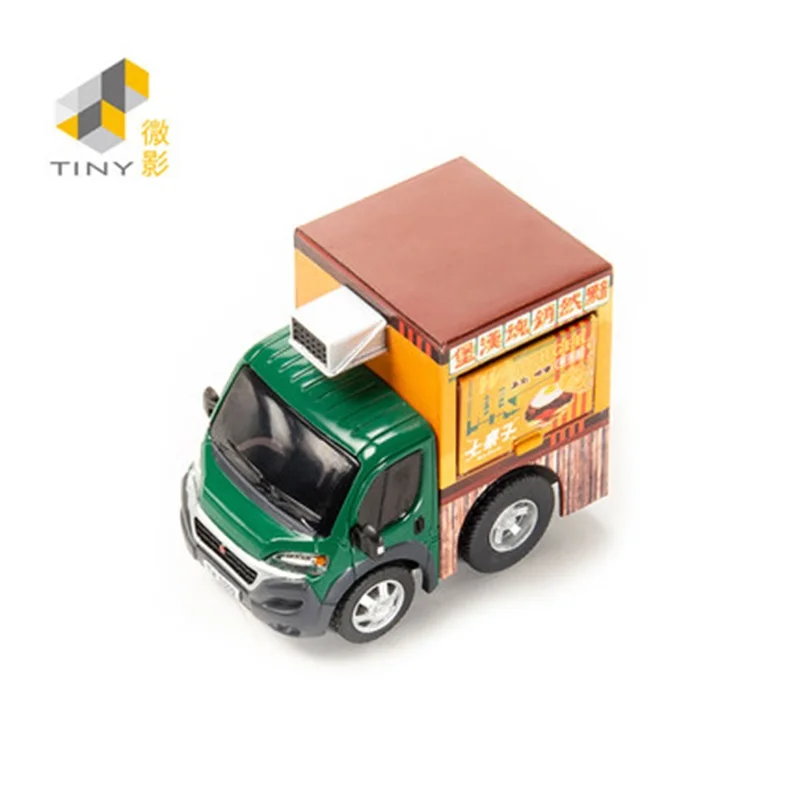 Tiny 1:64 Q Series Food Truck Snack Stall Alloy Simulation Model Car