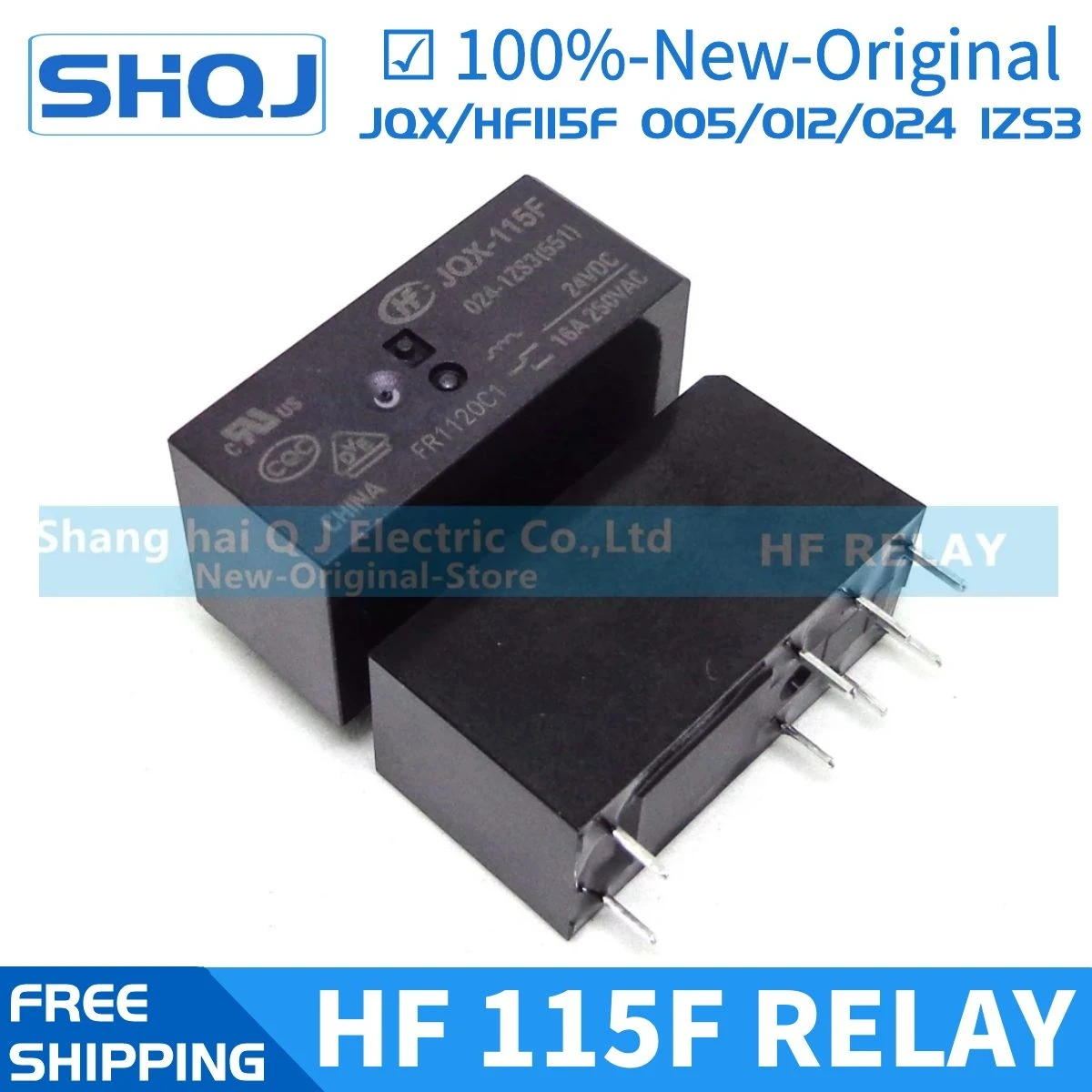 5PCS HF RELAY HF/JQX-115F 005-1ZS3 012-1ZS3 024-1ZS3 (551) 16A 8PIN 1CO 100%-new-original