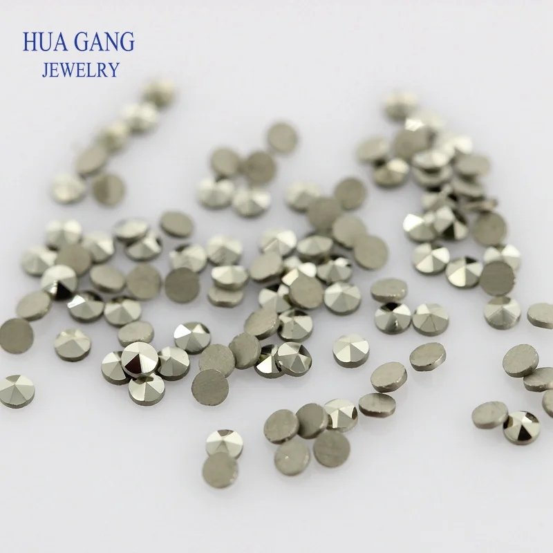 Round Shape Flat Back Loose Marcasite Stone For Jewelry Wholesale Natural Stones 0.9~2mm