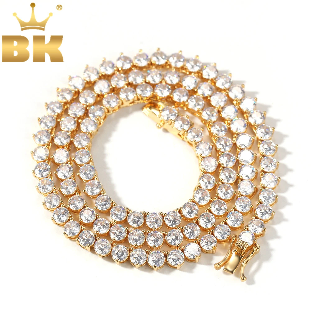 THE BLING KING New Style 4mm White CZ Tennis Chain With Men And Women Necklace Fashion  Hiphop Jewelry Wholesale/Drop Shipping