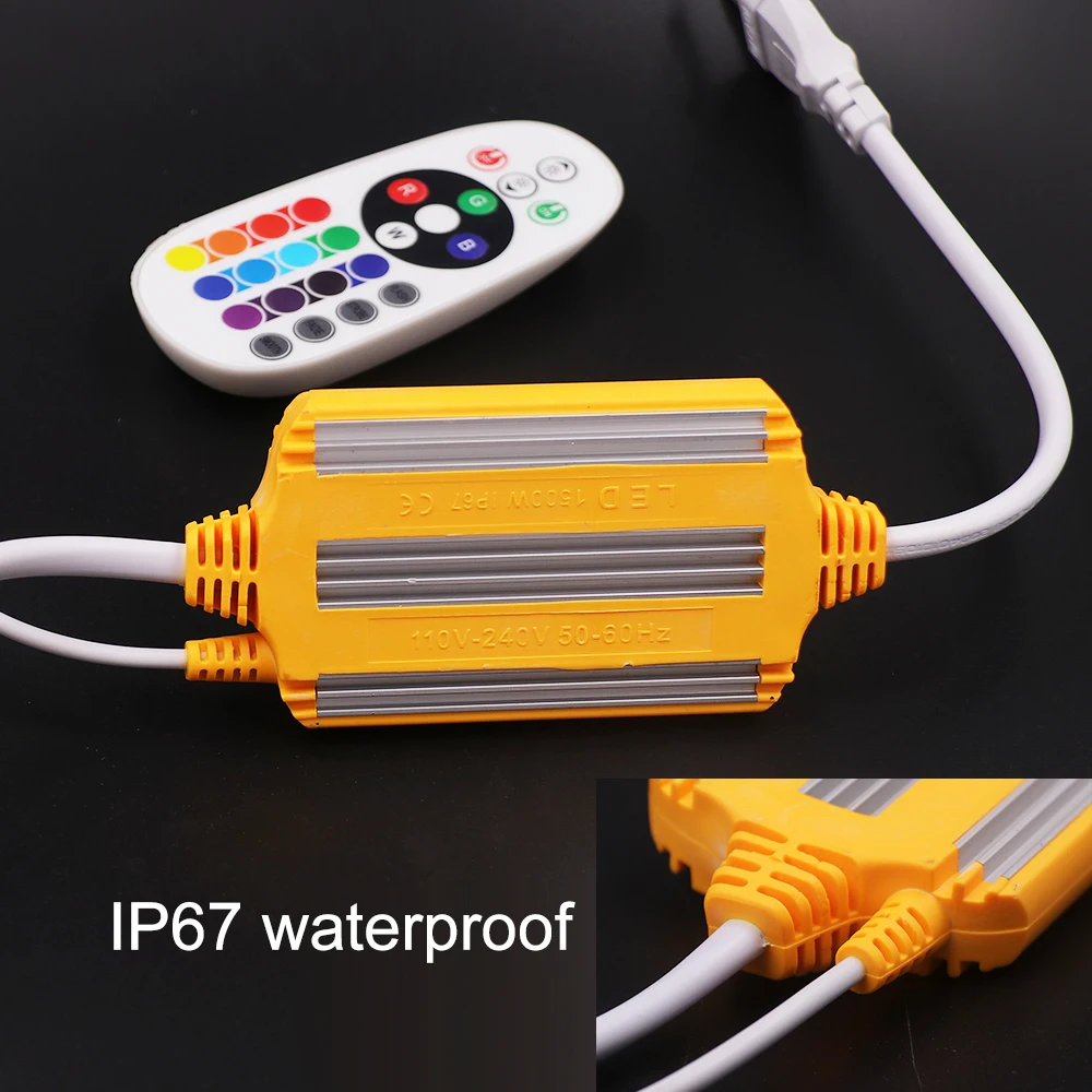 1500W Waterproof LED RGB Controller With 24 Keys IR Remote for 2835 5050 RGB LED Tape or Neon Light EU Plug