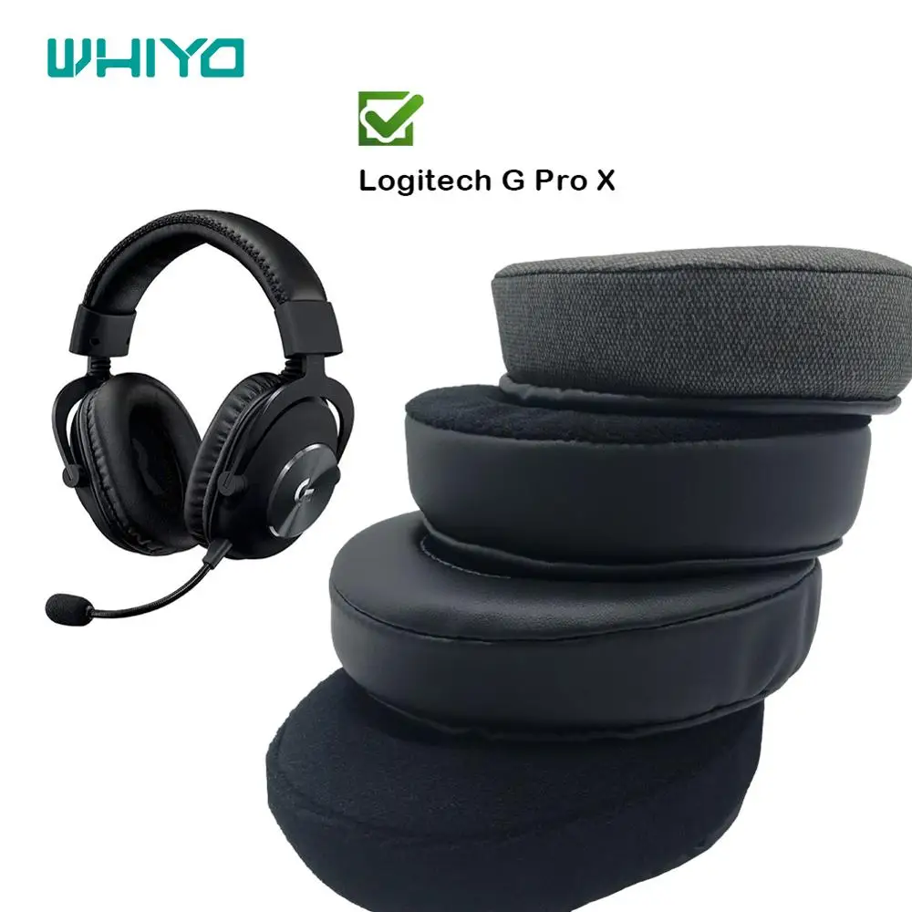 

Whiyo Soft Velvet Replacement EarPads for Logitech G Pro X Headset Cushion Cover Bumper Pads