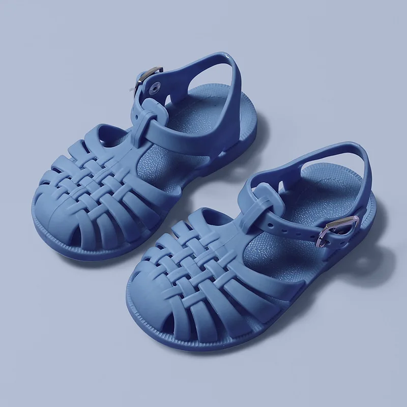 Summer Children Sandals Baby Girls Toddler Soft Non-slip Princess Shoes Kids Candy Jelly Beach Shoes Boys Casual Roman Slippers