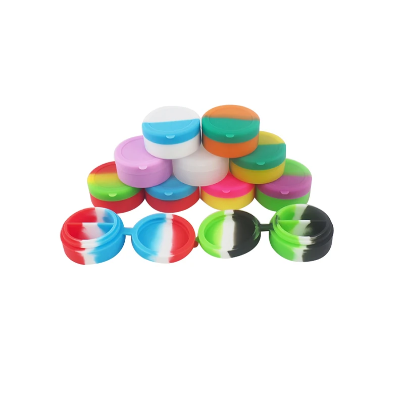 5pcs 7ml Multi Use Wax Container Mini Essential Oil Storage Box Assorted Colors Ointment Jar Concentrate Tank Home Use