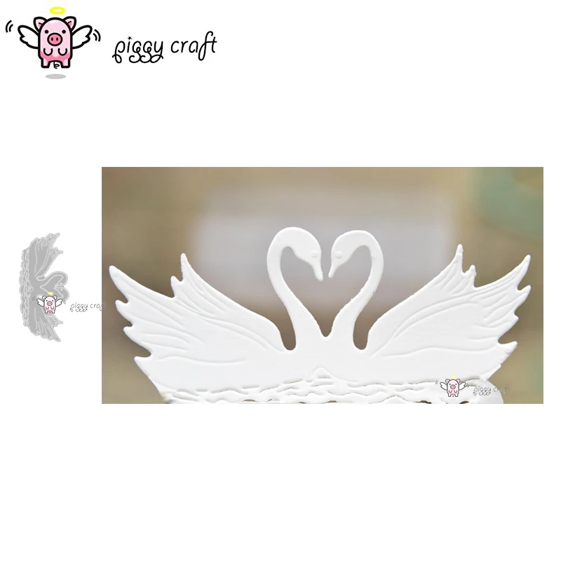 Piggy Craft metal cutting dies cut die mold Swan decoration Scrapbook paper craft knife mould blade punch stencils dies
