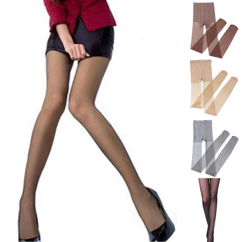 1pc New Arrivals Women Lady Solid Elastic Stretchy Ultra-thin Pantyhose Long Stockings Tights Black Gray